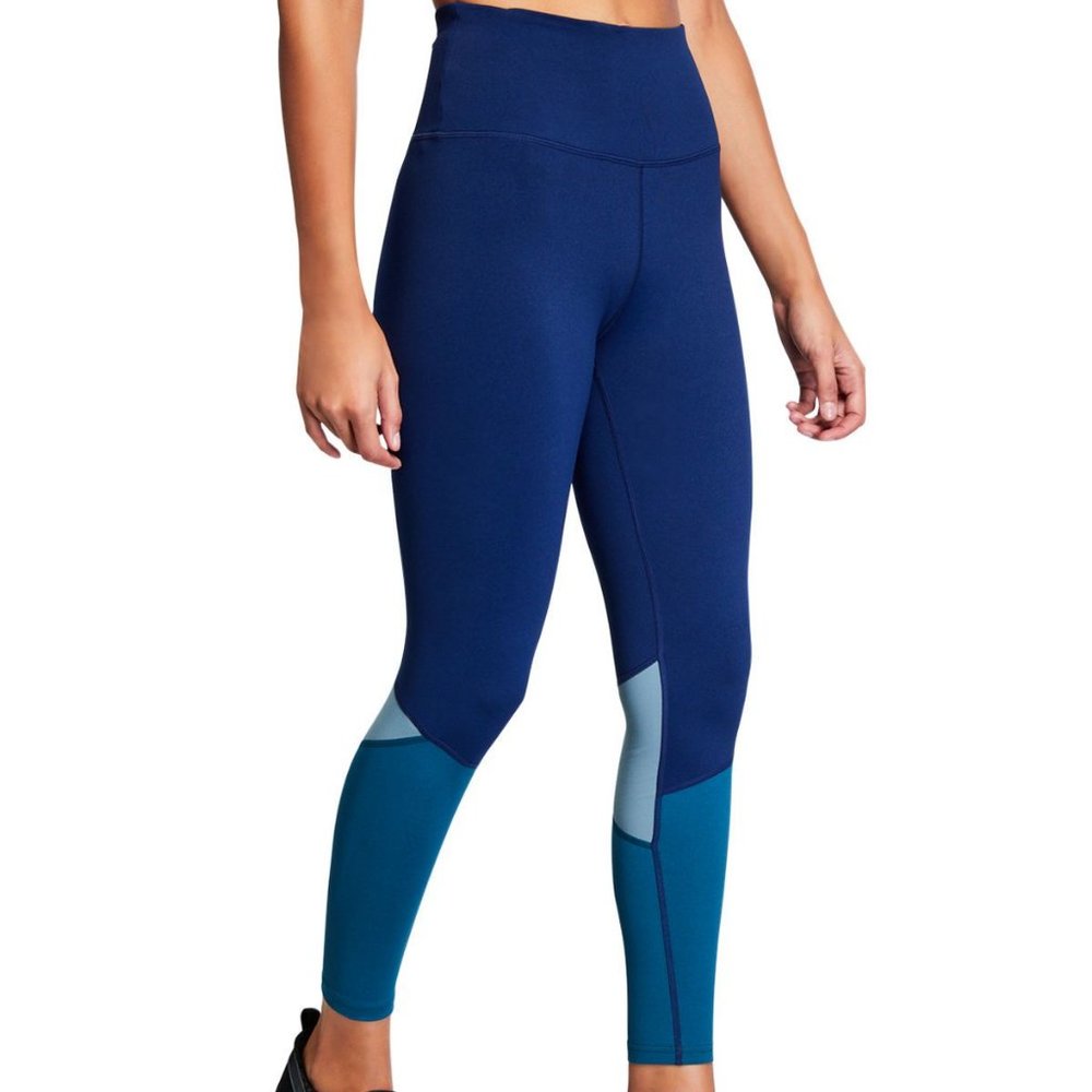 Tahari sport colorblock blue leggings medium